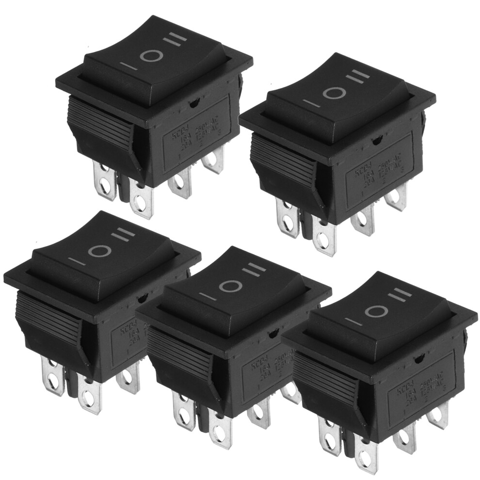 5Pcs Rocker Switches Toggle On/Off For Car 6 Pin 3 Position 3622050533023