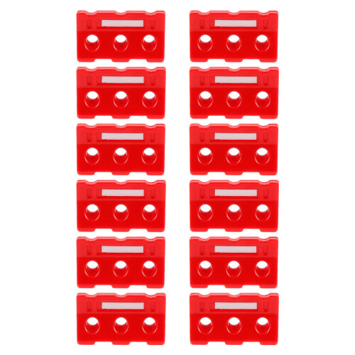 36Pcs Durable ABS Traffic Fence Models Red for Kids Simulation Playset 1