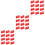 36Pcs Durable ABS Traffic Fence Models Red for Kids Simulation Playset 7