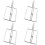 4Pcs Baffle Holder Divider Panel Clip Mobile Screen Desk Bracket 5