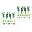 36 Pcs Artificial Tree Model Mini Plants For Train Layout 7