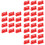 36Pcs Durable ABS Traffic Fence Models Red for Kids Simulation Playset 6