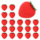 40Pcs Household Red Mini Erasers Tpr for Student Study 7
