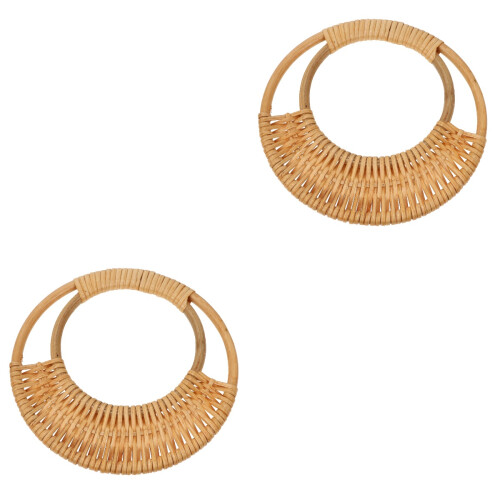 2Pcs Diy Bamboo Circle Handle For Handbag Purse Making 1