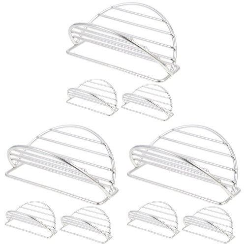 Kitchen Taco Holders Upright Holding Food Racks Silver 2