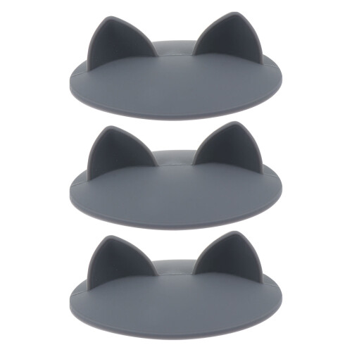 9Pcs Reusable Grey Silicone Mug Lids Leakproof Cup Covers for Home
