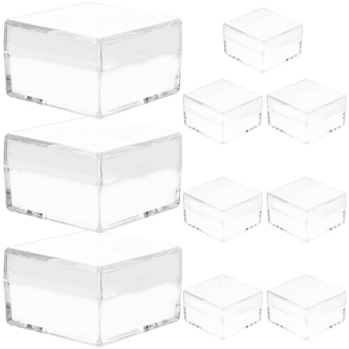 40Pcs Transparent Specimen Display Storage Boxes for Mineral Samples