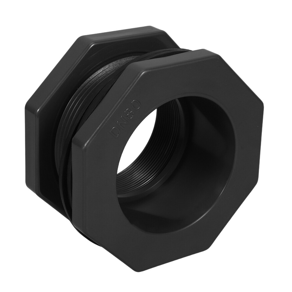 2Pcs Pvc Bulkhead Fitting For Rain Barrels Aquariums Water Tanks 3621985715542
