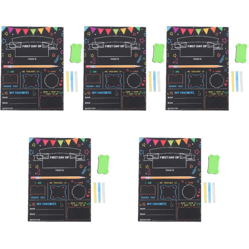 5 Sets School Sign First Day Chalkboard For Kids 2