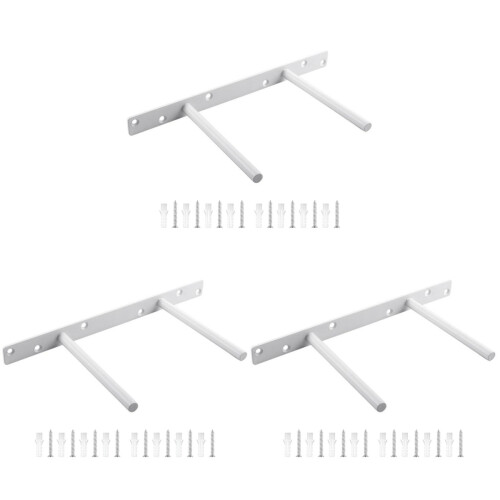 3Pcs Hidden Floating Shelf Bracket Double Poles Heavy Duty 1