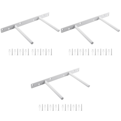 3Pcs Hidden Floating Shelf Bracket Double Poles Heavy Duty 2