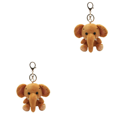 2Pcs Elephant Key Rings for Keys Bag Hanging Ornaments 2