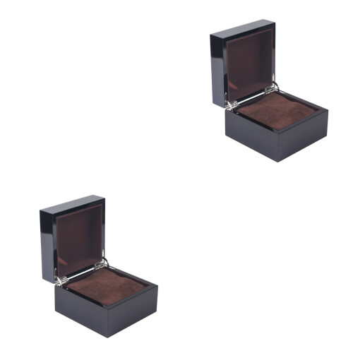 2pcs Box Showcase Watch Bamboo 2