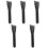 5 Pcs Bright Black Wooden Handle Makeup Brush Set For Foundation 4