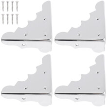 8 Pcs Replacement Metal Guitar Case Corner Protector Cover Silver
