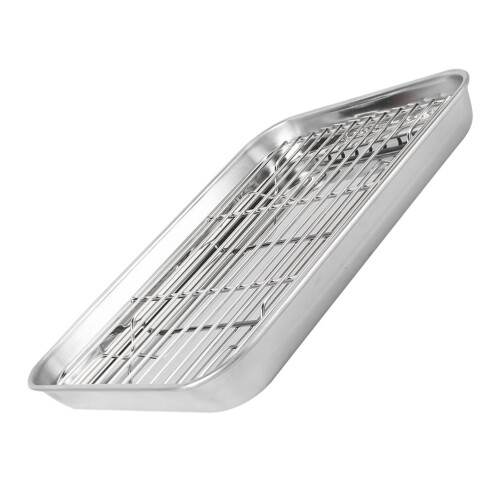 4Sets Multifunctional Baking Pan and Cooling Rack Set for Home Cooking 1