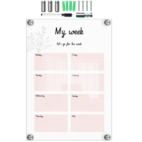 5 Sets Transparent Whiteboard Handwritten Message Board
