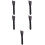 5 Pcs Bright Black Wooden Handle Makeup Brush Set For Foundation 8