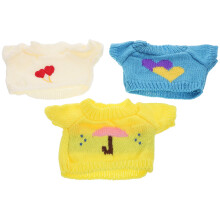12Pcs Soft Small Plush Bear Doll Sweaters for Kids and Collectors