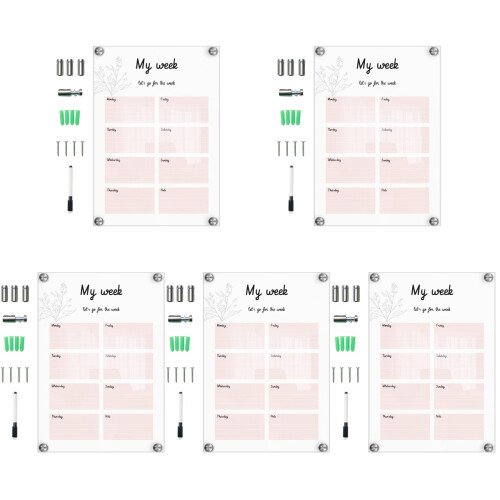 5 Sets Transparent Whiteboard Handwritten Message Board 1