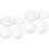 8 Pcs Glass Tea Saucers Cup Mats Set 6
