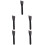 5 Pcs Bright Black Wooden Handle Makeup Brush Set For Foundation 7