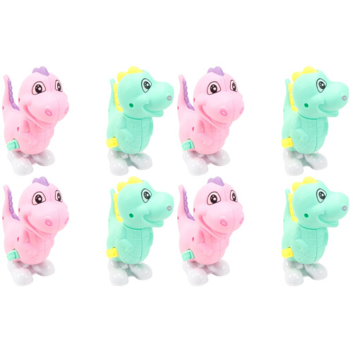8 Pcs Dinosaur Clockwork Wind Up Toys For Kids (Random Color) 2