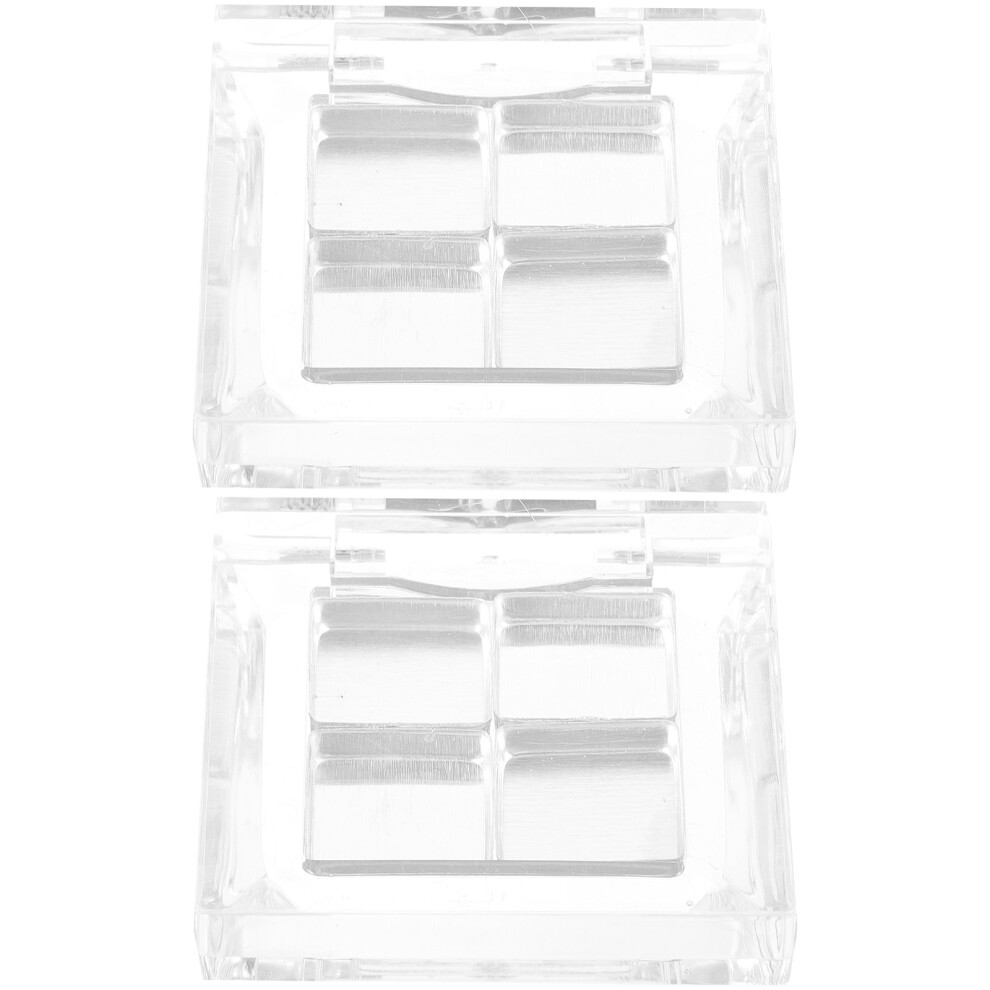 Villcase Cream 8Sets Safe Acrylic Empty Eyeshadow Case Lipstick Pallet Travel Storage