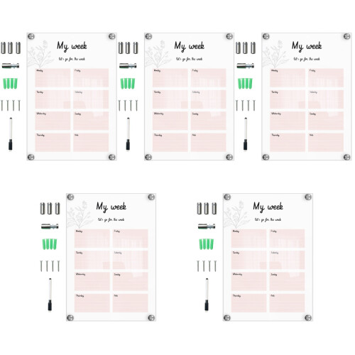5 Sets Transparent Whiteboard Handwritten Message Board 2