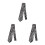 3Pcs Multi Color Necktie Durable Material for Funny Theme Party 8