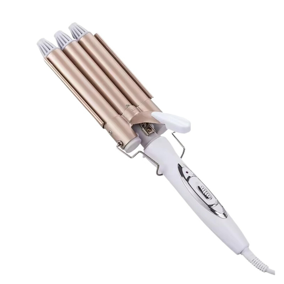 Triple Barrel Curling Iron with Automatic Function, Tourmaline Ceramic Hair Waver for Beach Waves