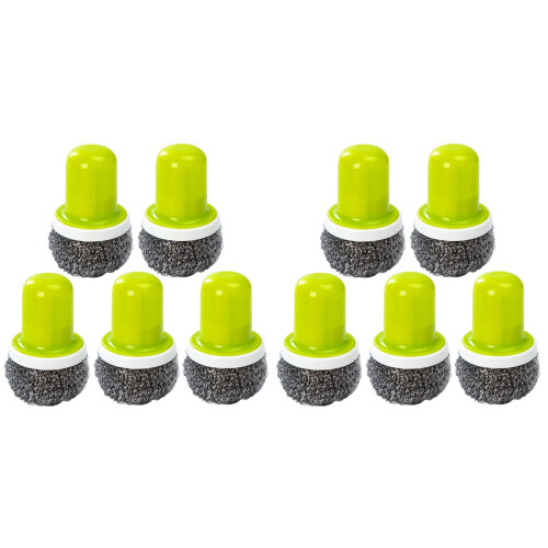 10 Pcs Stainless Steel Wire Brush With Handle For Kitchen Cleaning 1