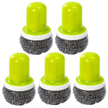 10 Pcs Stainless Steel Wire Brush With Handle For Kitchen Cleaning