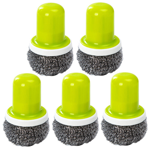 10 Pcs Stainless Steel Wire Brush With Handle For Kitchen Cleaning