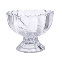 Ice Cream Bowls Set of 3 Clear Glass Dessert Cups Large Capacity Elegant Base for Sundaes Fruit Yogurt