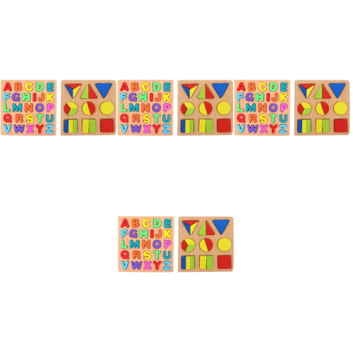 8 Sets Shape Sorting And Geometric Letter Matching Educational Toys 2