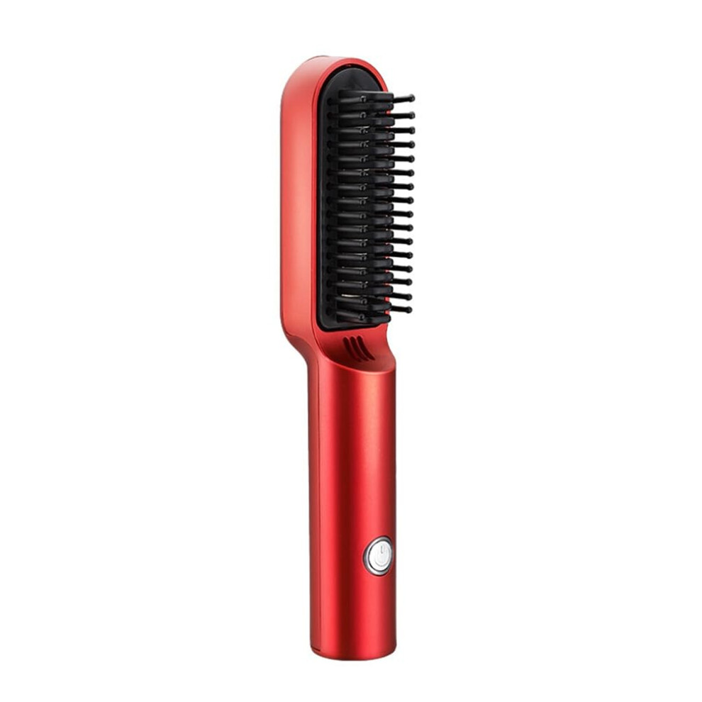 Wireless Hair Straightener Comb USB Rechargeable Brush with Fast Styling and Negative Ion Care