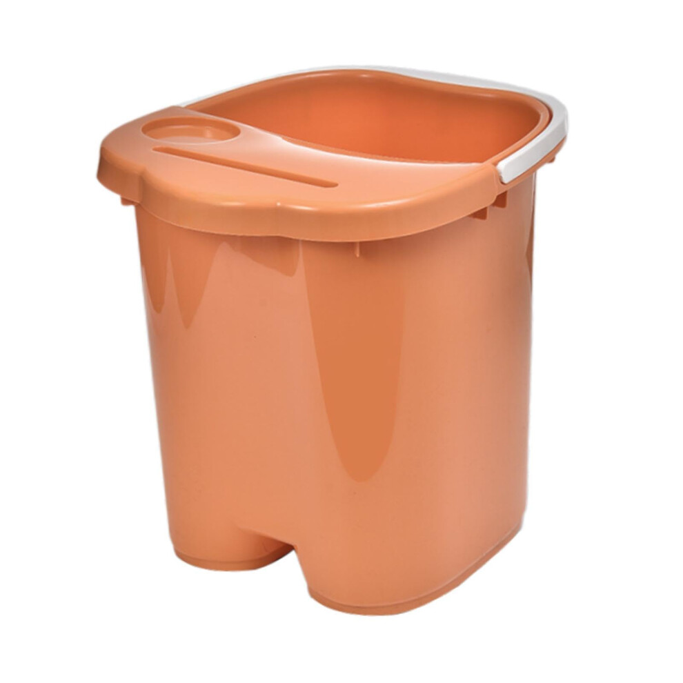 Orange Foot Soaking Tub With Deep Calf Soaking And Massage Nodes, Portable Foot Bath Bucket For Home Spa,