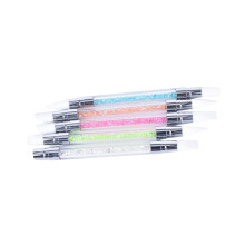 Nail Art Carving Pen with Dual Head Silicone Tips for Precision Design and Rhinestone Accent