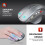 Wireless Vertical Mouse 2.4G, Ergonomic Gaming 6-Button, 89g, Black/Silver 8