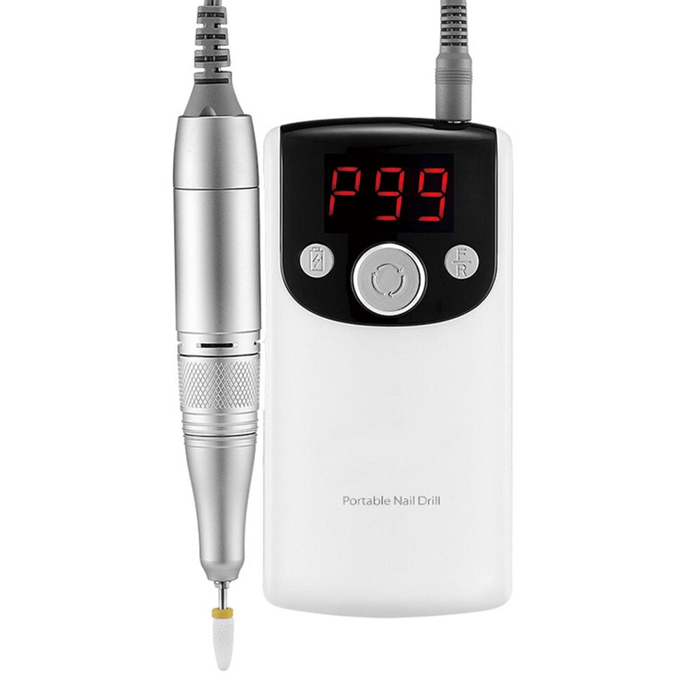 30000RPM Rechargeable Electric Nail Drill with Display for Manicure Pedicure Acrylic Gel