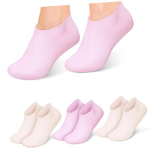 Silicone Beauty Socks Moisturizing Socks for Women 4 Pairs Foot Protective