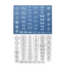 Silicone Nail Art Mould Flexible Reusable Pattern Tool for Uniform DIY Designs in Multiple Sizes