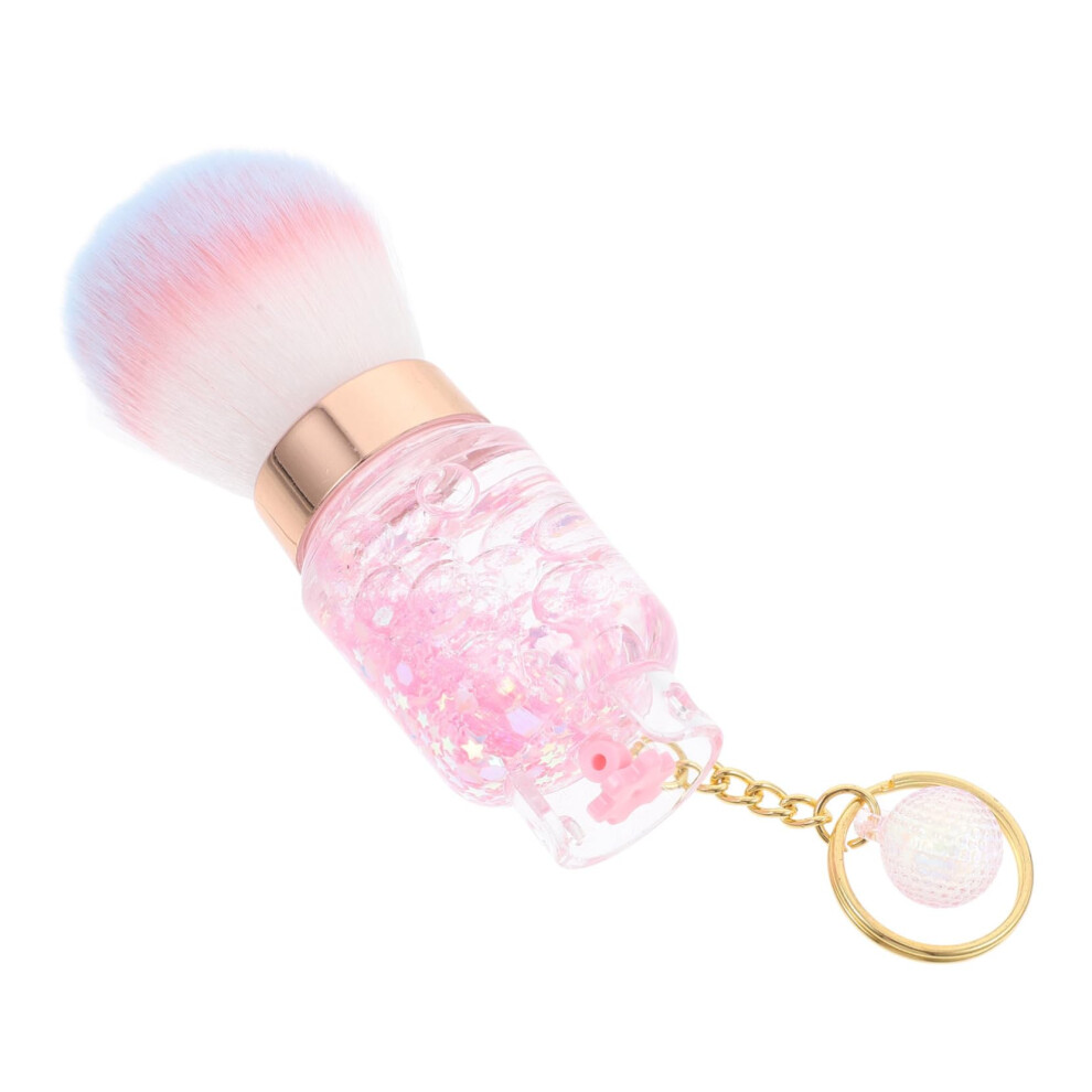 Makeup Brush and Nail Dust Brush with Compact MultiUse Design for Quick Cleaning and Travel