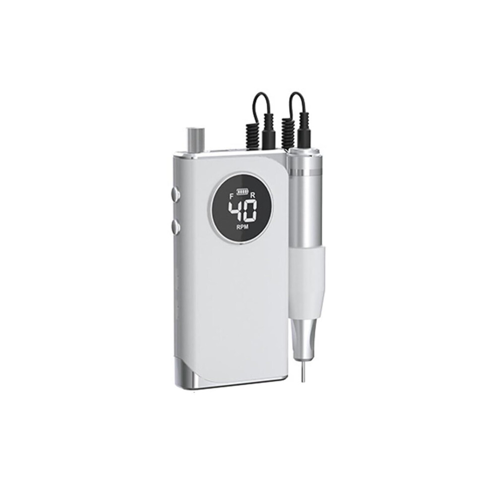 Electric Nail Drill 40000 RPM Rechargeable Low Noise Aluminum Body for Manicure and Pedicure
