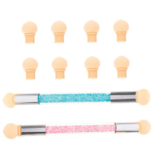 Dual Head Nail Art Sponge Pen Set for Smooth Gradient Effects with Washable Replaceable Tips