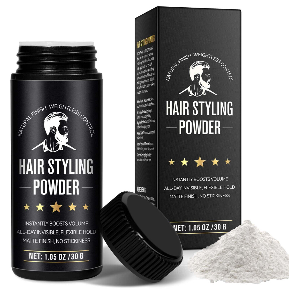 Hair Styling Powder 1.05oz â Instant Root Lift for Fine Hair, OilAbsorbing Matte Volumizing Hold