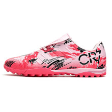 (Pink, 37) 3-Color TF/FG Soccer Cleats Mens Womens Firm Ground Turf Studs Professional Training Football Boots