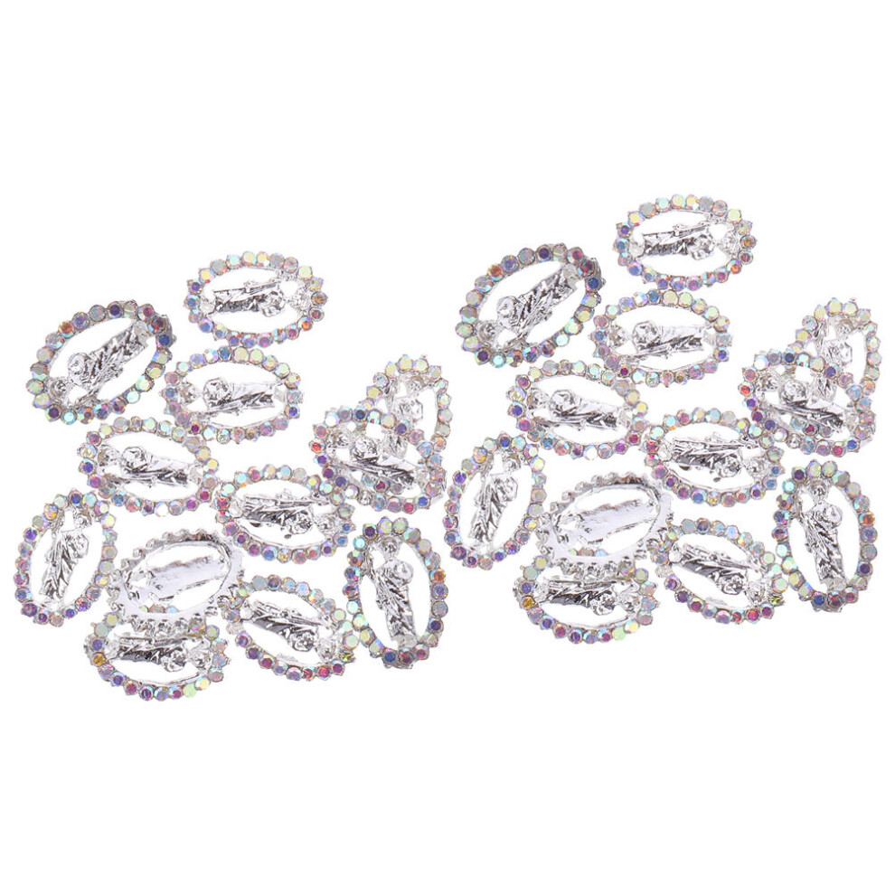 Solustre 120 Pcs Nail Charms Jesus Gems Manicure Art Jewelry For Women