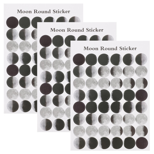 100 Sheets Moon Phase Scrapbook Stickers Diy Decoration